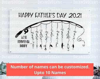 Hooked On Daddy Svg Etsy
