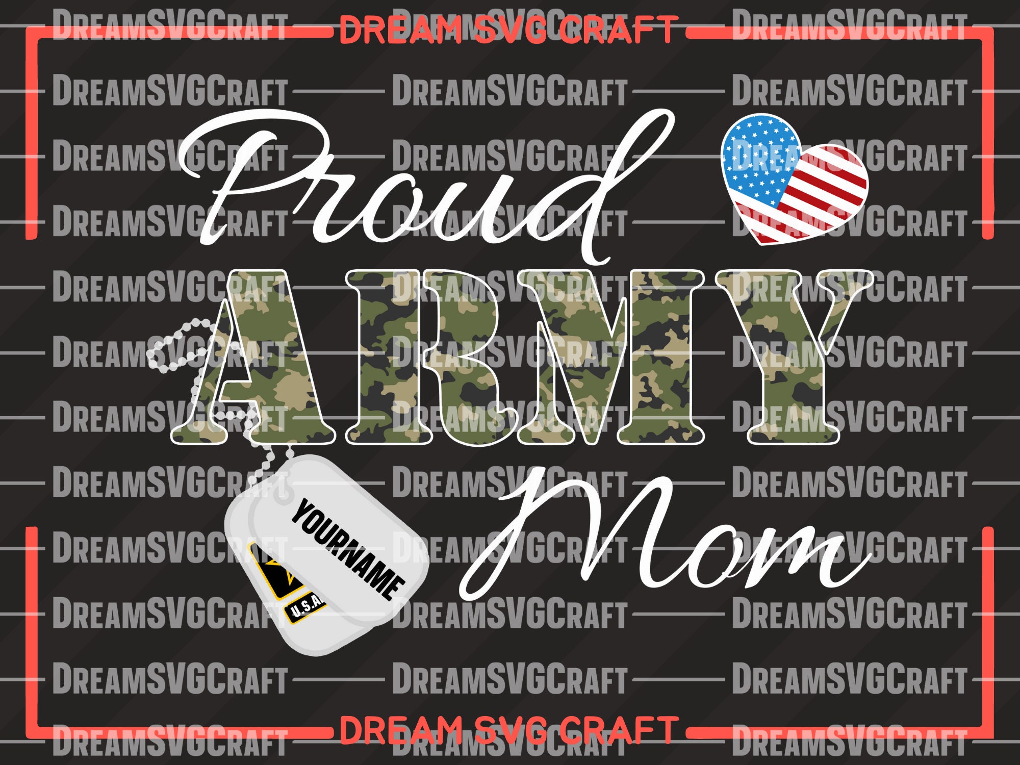 Proud Army Mom Svg Design Army Parents Svg Designs for - Etsy