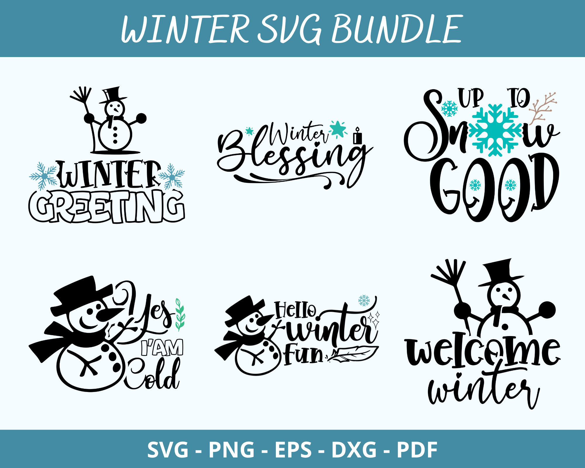 20 Winter Svg Bundle Winter Quote Svg Designs for Download  Etsy