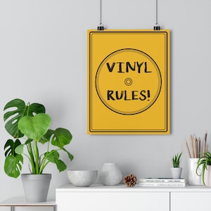 Vinyl Rules, Music Poster Print