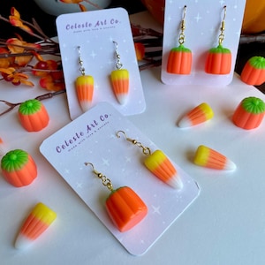 Halloween Candy, Pumpkins Earrings
