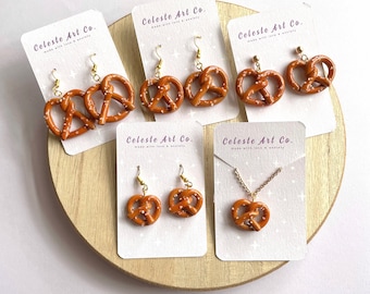 Handmade Mini Soft Pretzel Earrings