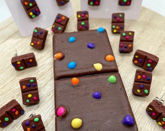 Handmade Miniature Colorful Brownie Earrings!
