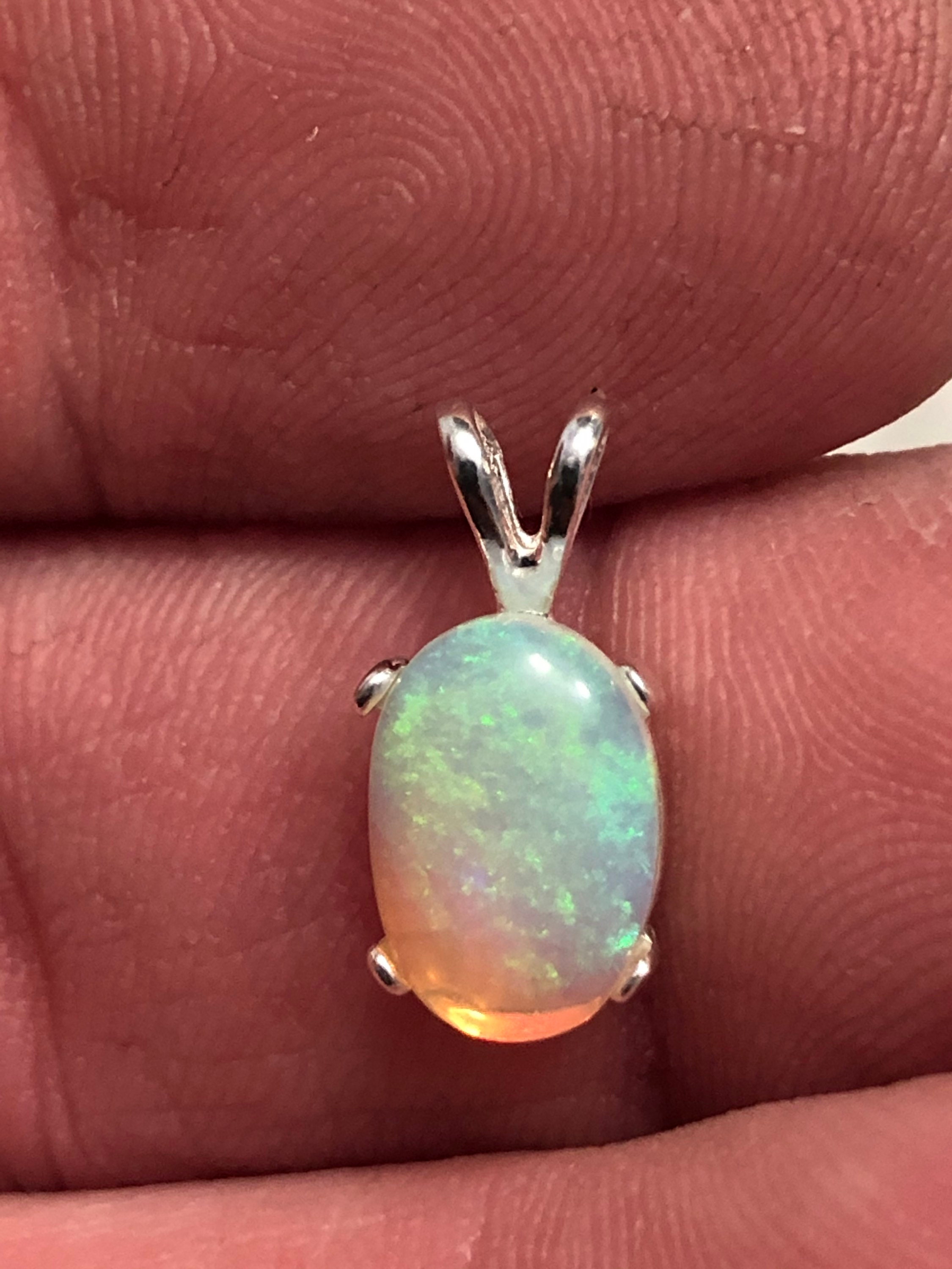 Australian Andamooka Opal 10x8x4mm 1.38ct Cabochon on a 100 Etsy
