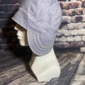 Light Blue Paisley Welding Cap