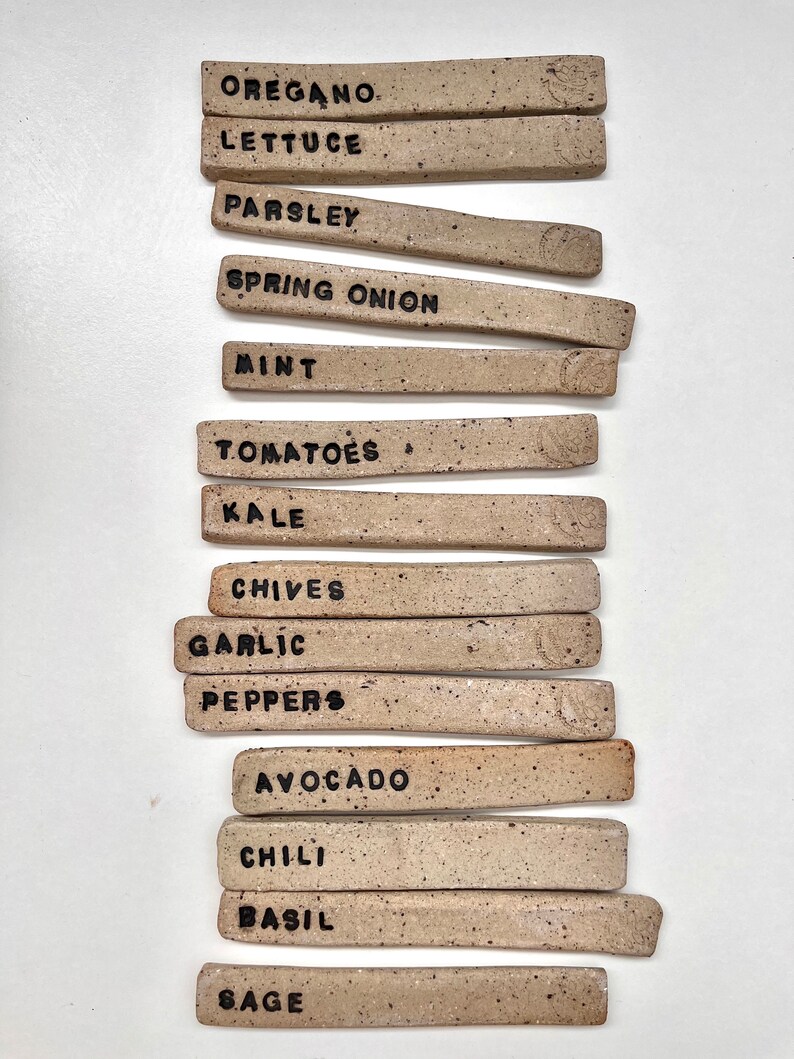 Herb Sticks Vegetable Stake Plant Markers Etsy Australia