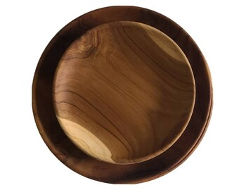 1 Dinner plate teak wood