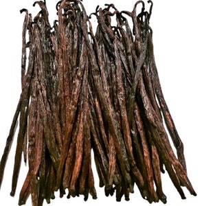 Grade B 10 sticks Madagascar natural vanilla beans for Extract, Powder, and Paste old, dried and imperfect beans image 4