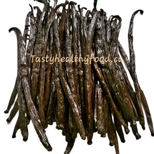 Grade B 10 sticks Madagascar natural vanilla beans for Extract, Powder, and Paste old, dried and imperfect beans image 1