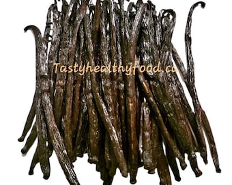 Grade B (10 sticks) Madagascar natural vanilla beans for Extract, Powder, and Paste (old, dried and imperfect beans)