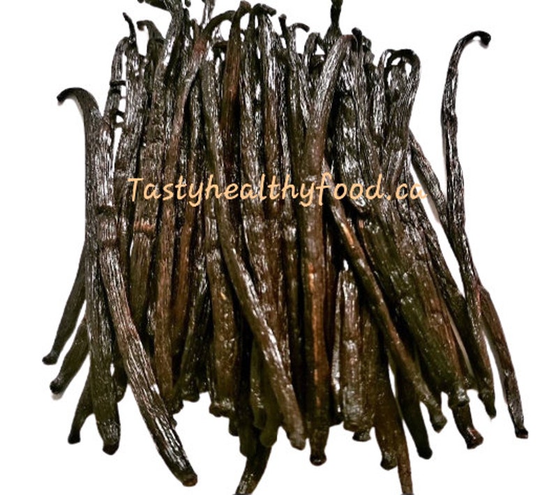 Grade B 10 sticks Madagascar natural vanilla beans for Extract, Powder, and Paste old, dried and imperfect beans image 1