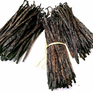 Grade B 10 sticks Madagascar natural vanilla beans for Extract, Powder, and Paste old, dried and imperfect beans image 3