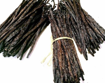 Grade B (10 sticks) Madagascar natural vanilla beans for Extract, Powder, and Paste (old, dried and imperfect beans)