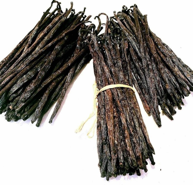 Grade B 10 sticks Madagascar natural vanilla beans for Extract, Powder, and Paste old, dried and imperfect beans image 3