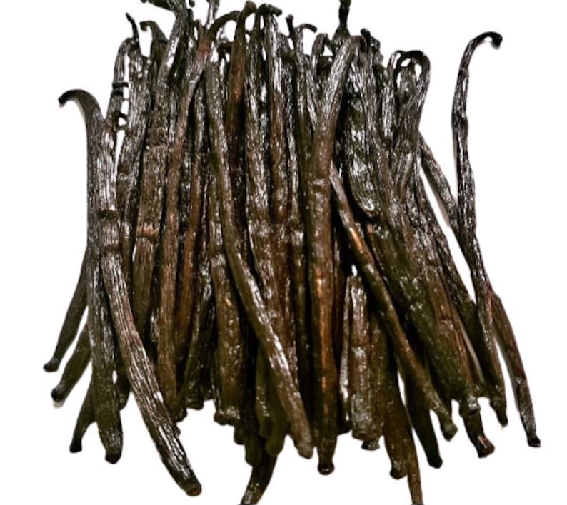 Grade B 10 sticks Madagascar natural vanilla beans for Extract, Powder, and Paste old, dried and imperfect beans image 2