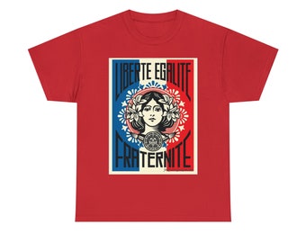 Liberté, Égalité, Fraternité Unisex Heavy Cotton Tee