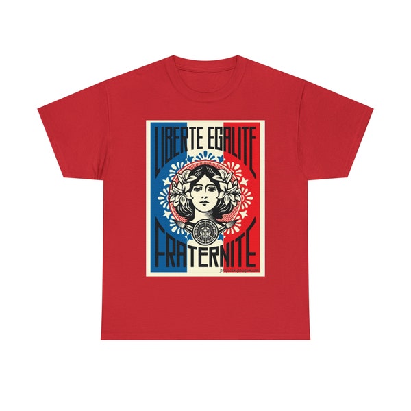 Liberté, Égalité, Fraternité Unisex Heavy Cotton Tee