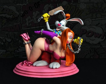 Jessica Rabbit & Roger Rabbit Figurine (1/10, 1/6, 1/8 Scale) Unpainted Resin Model Kit