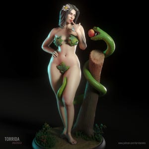 Caroline SFW Unpainted Fantasy Female Figurine:  Resin Model Kit (75mm, 1/6-1/24 Scale) Torridaminis