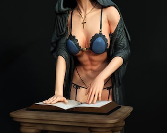 Natalie Portman Nun SFW NSFW 1/10 1/6 1/8 Figurine, Exotic Female Model (Unpainted)