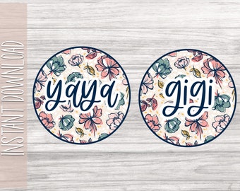 PNG floral personalizado / Nana / Grandma Life / Mom png / Sublimation design / GiGi Floral Print / Floral Mother's Day Png / Mama Floral
