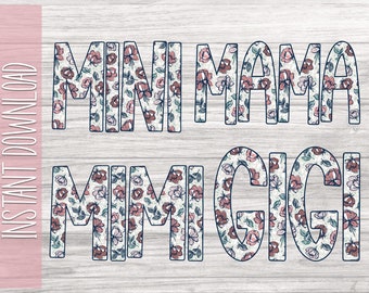 Floral Mama PNG Bundle - Sublimation Design Download-Mama Sublimation, Mama png, retro mama png, sommer mama png, spring mama png, mama png