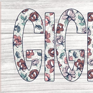 Gigi Png File, Gigi PNG, PNG Gigi,Gigi With Flowers PNG,Gigi Sublimation Designs Downloads , Gigi Download