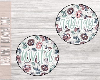 PNG floral personalizado / Nana / Grandma Life / Mom png / Sublimation design / GiGi Floral Print / Floral Mother's Day Png / Mama Floral