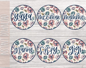 PNG floral personalizado / Nana / Grandma Life / Mom png / Sublimation design / GiGi Floral Print / Floral Mother's Day Png / Mama Floral