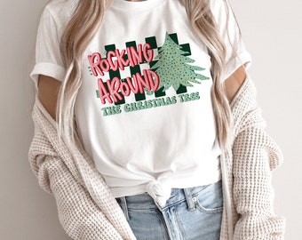 Rocking Around The Christmas Tree PNG | Goth Christmas | Christmas Plaid | Christmas Gift | Merry Christmas | Jingle Bell Rock