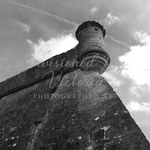 Castillo De San Marcos - St Augustine, Florida, Black and White, Photography, Decor