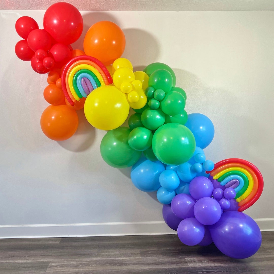 Rainbow Balloon Garland Kit Colorful Rainbow Balloon Arch - Etsy