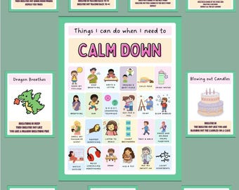 Calming Strategies Posters for Kids | Breathing Exercises & Coping ...
