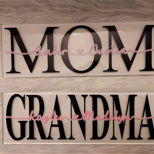 Mother&#39;s Day Gift, Mom Tile Sign, Grandma Tile Sign, Mom Grandma Plaque, Glass Tile Sign, Gift for her