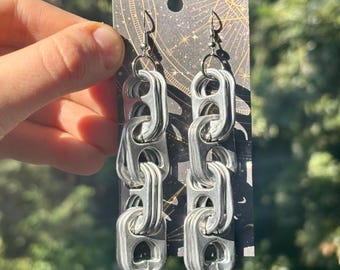 Recycled Can tab earrings