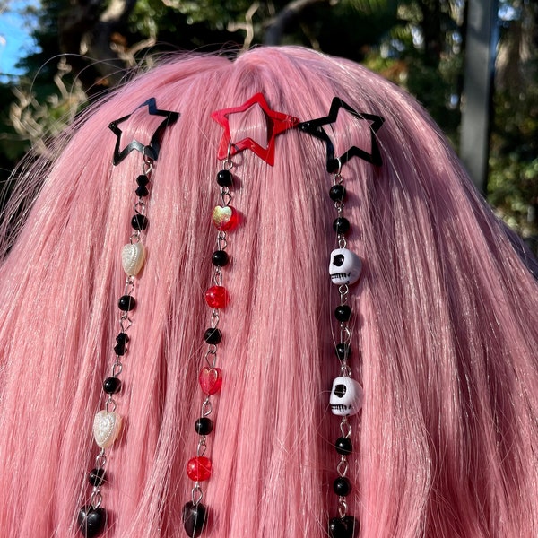 Gothic mini hair chains