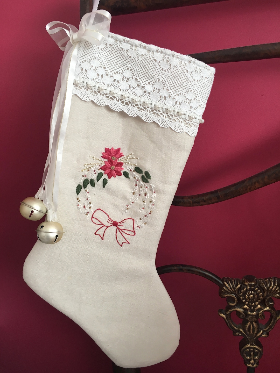 Victorian Christmas Stocking Pattern - Etsy