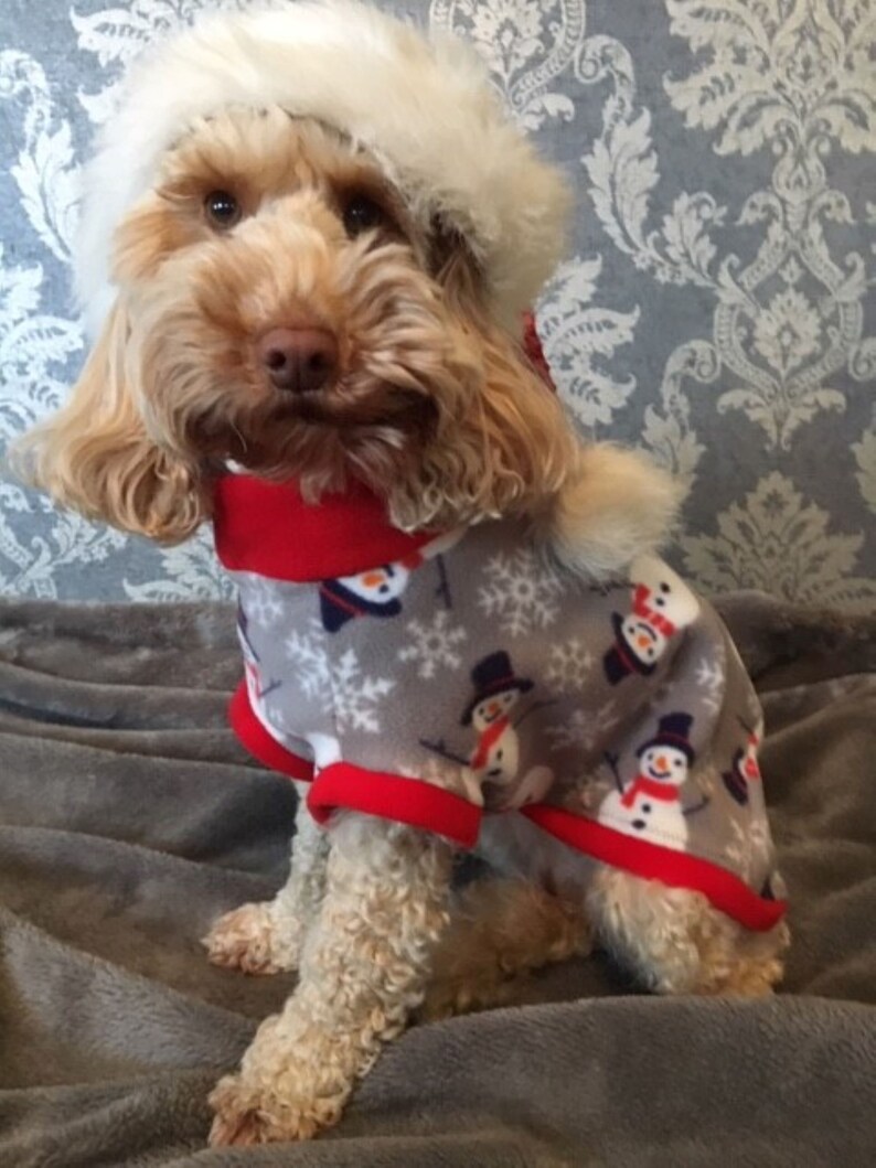 Polar Fleece Cockapoo Dog Coat Christmas Winter Warm Etsy