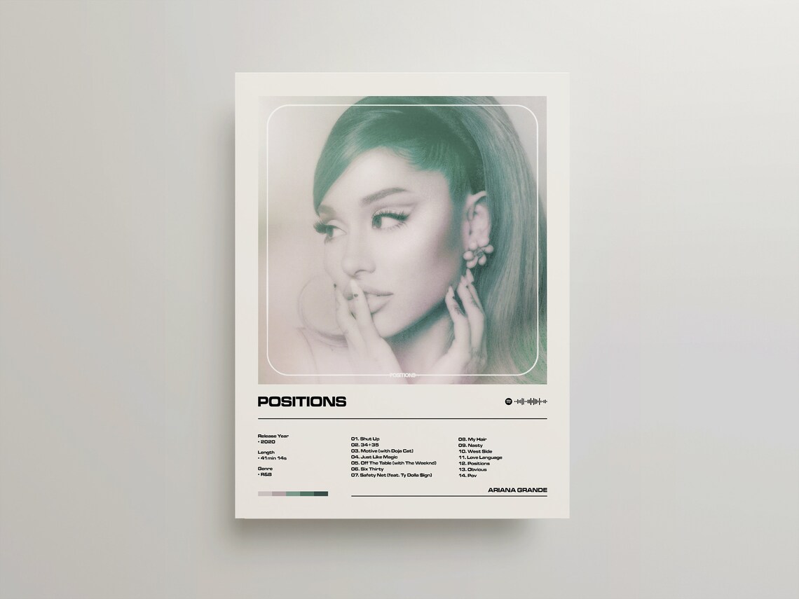 Positions Ariana Grande Album Poster Framed Poster | Etsy