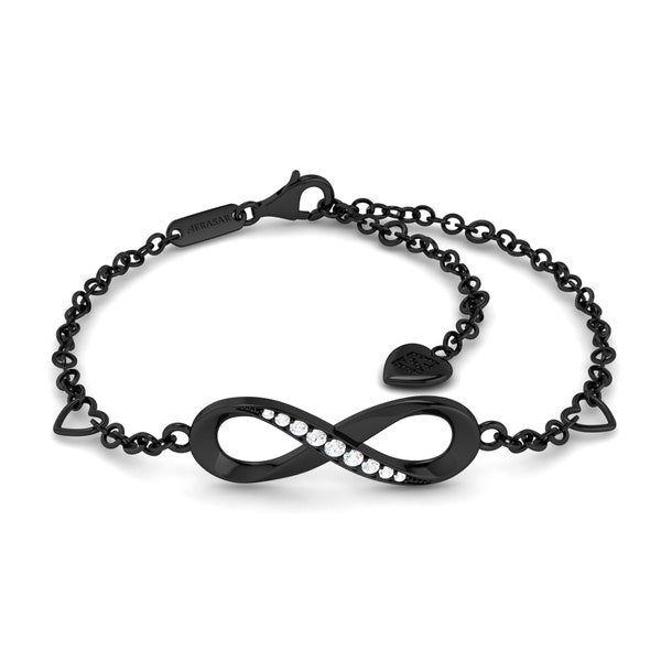 SERASAR | Bracelet femme symbole de l'infini [Infinity] | Argent sterling 925 avec placage en or véritable 18 carats | Longueur réglable