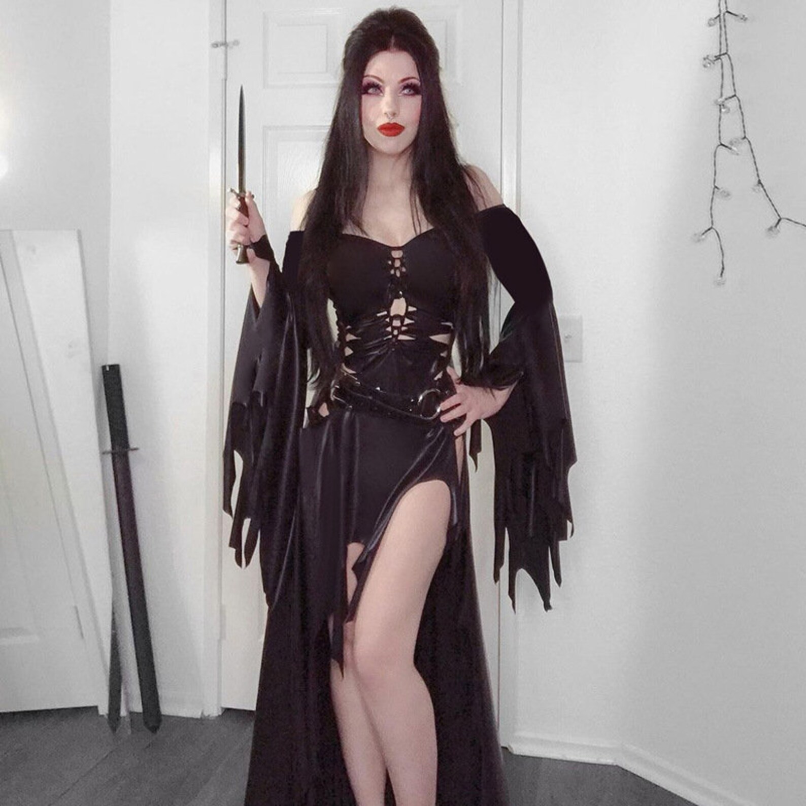 New Fashion Y2k Style Women Halloween Dress Hollow Hole Long Etsy