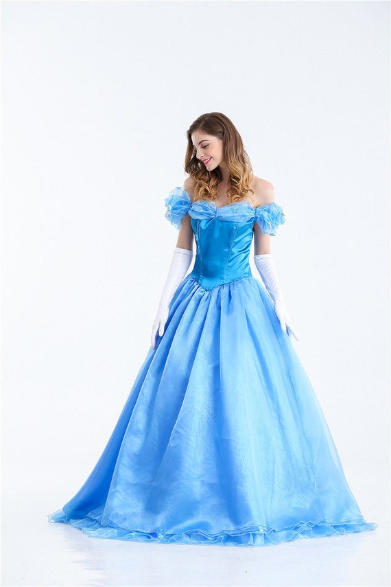 Hot Fashion Deluxe Adult Cinderella Costume Women Fancy Dress - Etsy Finland