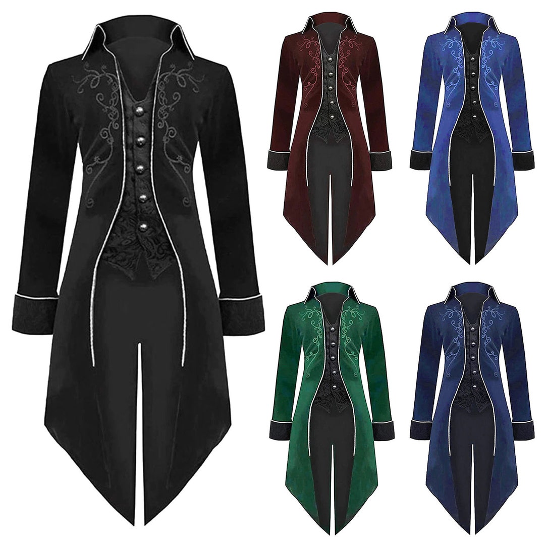 Medieval Mens Male Vintage Jacket Coat Slim Retro Halloween - Etsy UK