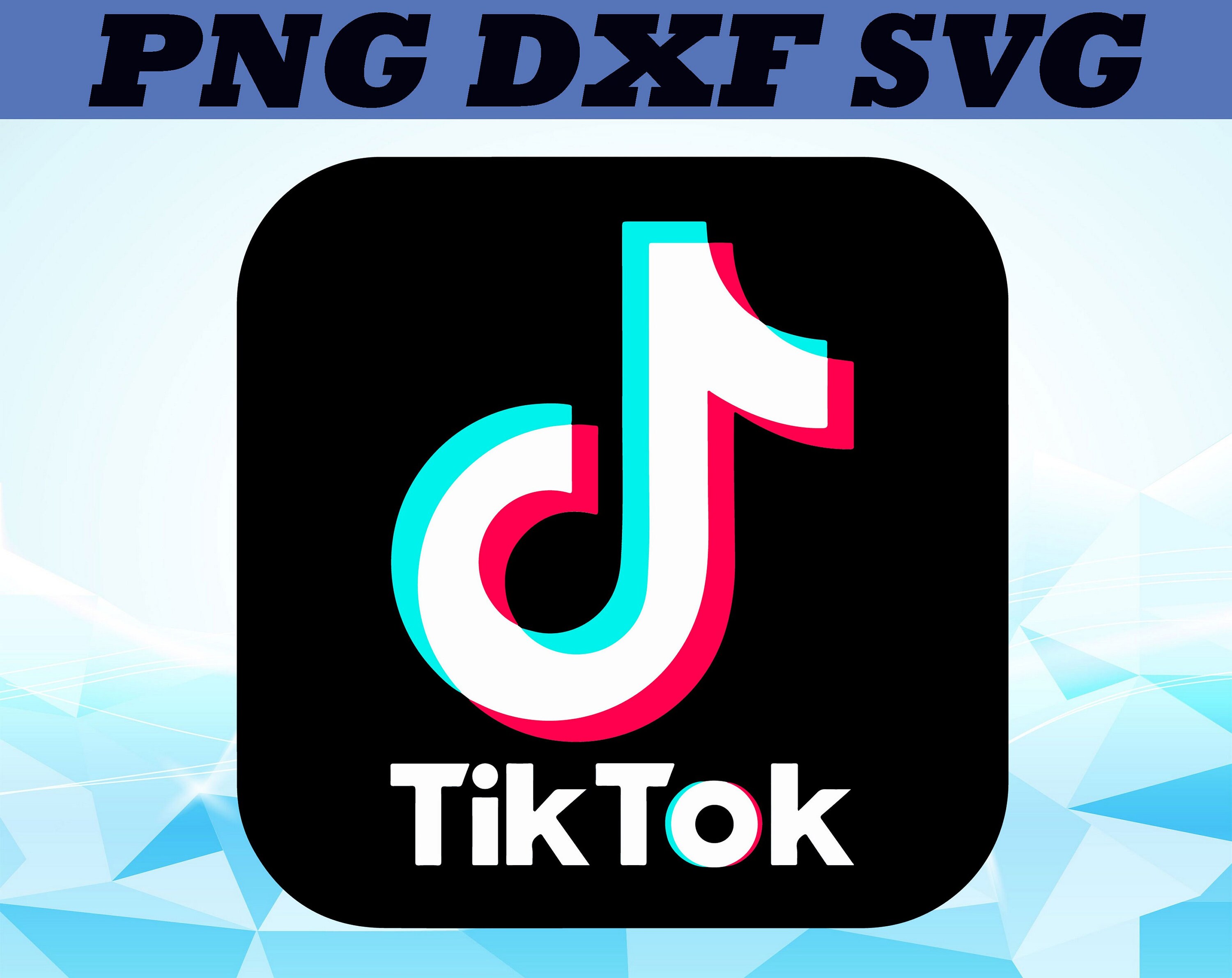 Tiktok Symbol Svg Tiktok Svg Dxf Png Tiktok Logo Svg Etsy