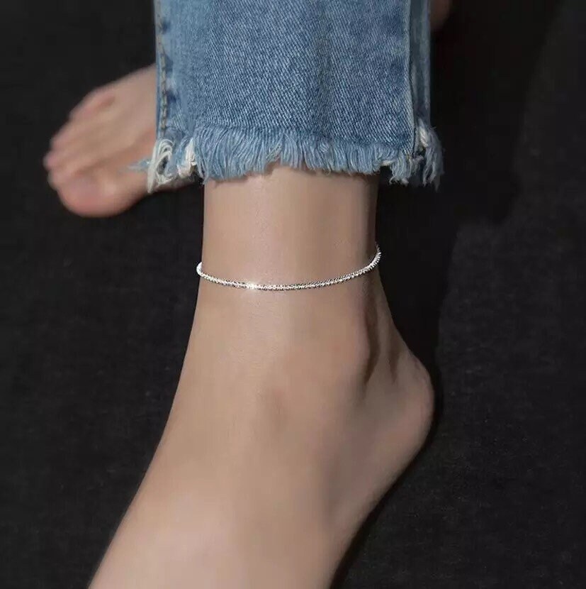 Silver Anklet Everyday Anklet Tarnish Resident Anklet Simple