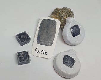 Piryt - mieniąca się szara farba akwarelowa