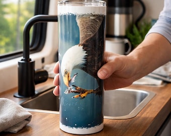 Bald Eagle Eating Flight 20oz Stainless Steel Tumbler