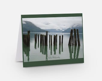Logs Water View Card: High Gloss Scenery Card