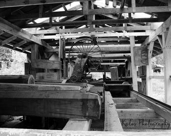 Abandon Mill B&W -  - Instant Digital Print