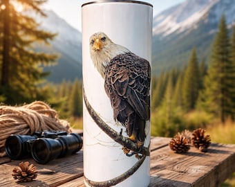 Bald Eagle Tumbler: 20oz Stainless Steel Bird Lover Gift